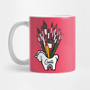 Create Unicorn with Art Tools Mug